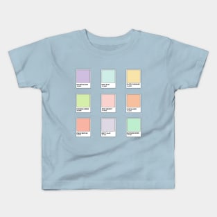 Aesthetic Pastel Color Cards Kids T-Shirt
